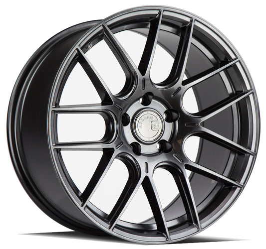 Aodhan AH-X 18x8.5 wheel 5x114.3 Hyper Black Concave Rim