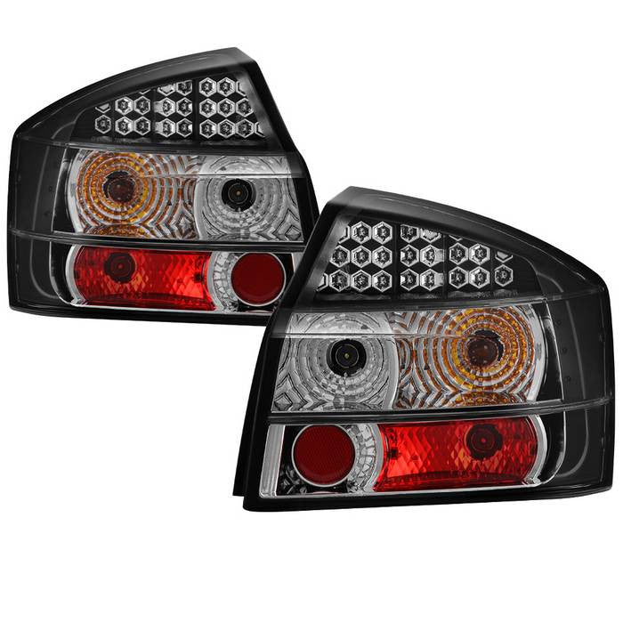 Spyder Audi 02-05 A4 LED tail lights black ALT-YD-AA402-LED-BK