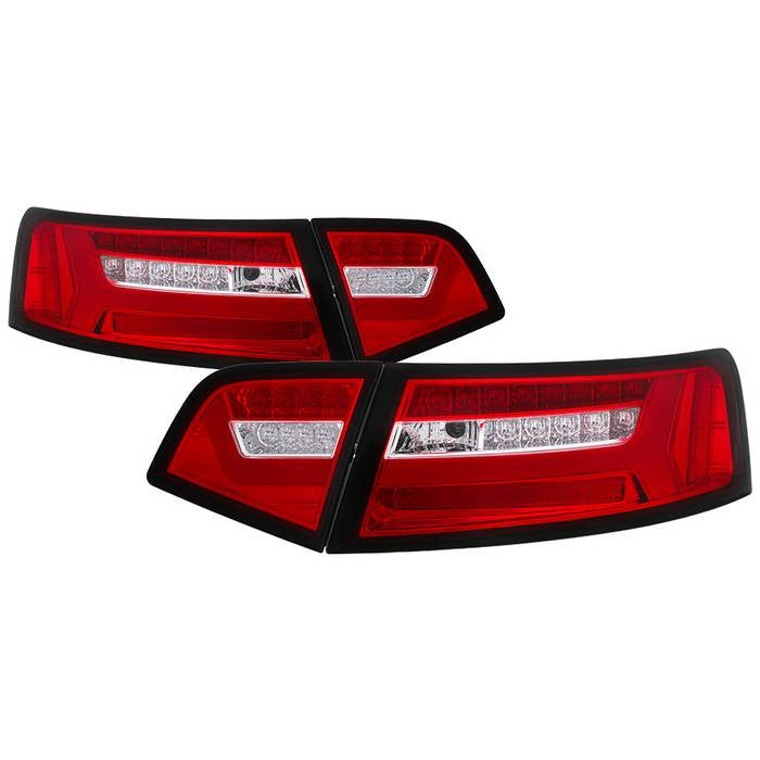 Spyder Audi 09-12 A6 LED tail lights red ALT-YD-AA609-LED-RC