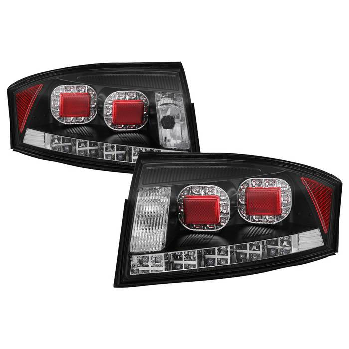 Spyder Audi 00-06 TT LED tail lights black ALT-YD-ATT99-LED-BK display