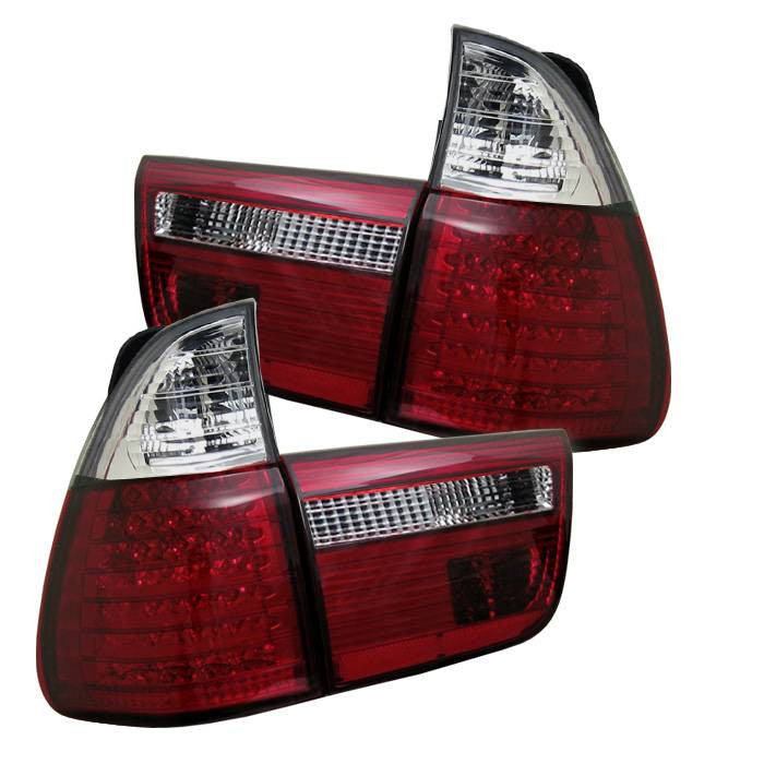 Spyder BMW 00-06 X5 E53 4PCS LED tail lights -Brake-LED red