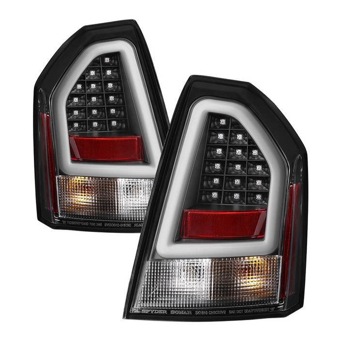 Spyder Chrysler 05-07 300C V2 LED bar tail lights black