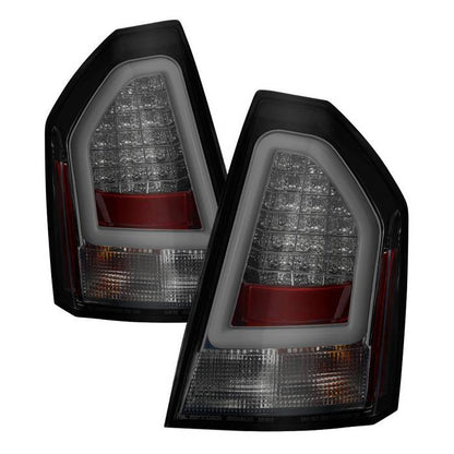 Spyder Chrysler 05-07 300C V2 LED bar tail lights smoke ALT-YD-C305V2-LED-SM