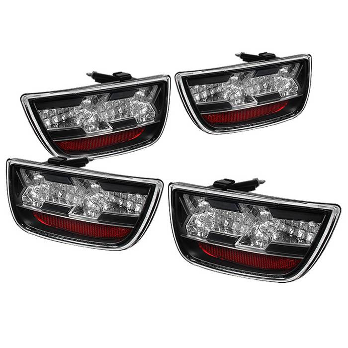 Spyder Chevy 10-13 Camaro LED tail lights black ALT-YD-CCAM2010-LED-BK