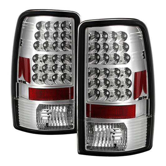 Spyder GMC 01-06 Yukon/Denali XL LED tail lights chrome