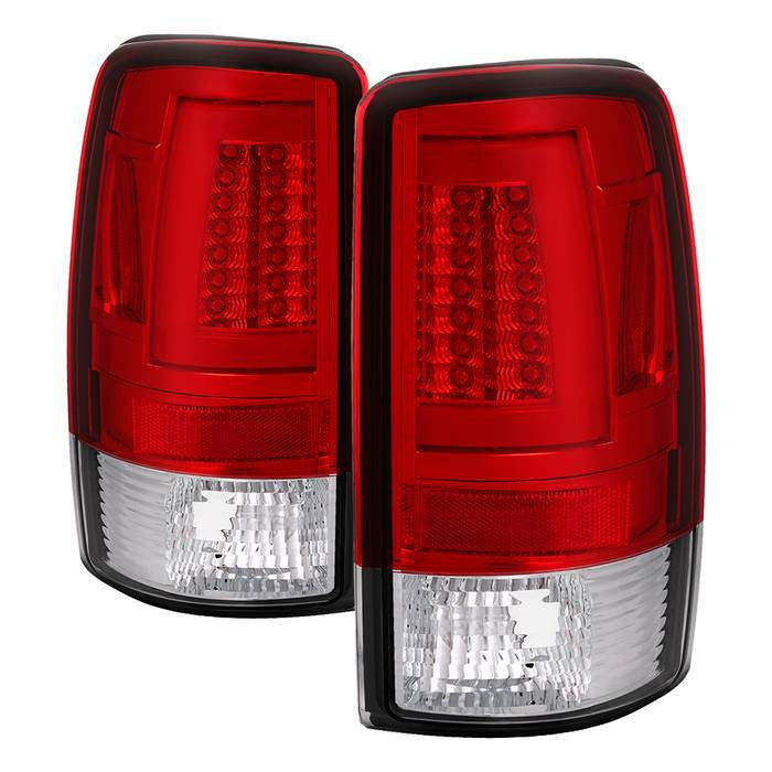 Spyder GMC 01-06 Yukon/Denali XL V2 LED bar tail lights red ALT-YD-CD00V2-LBLED-RC-1