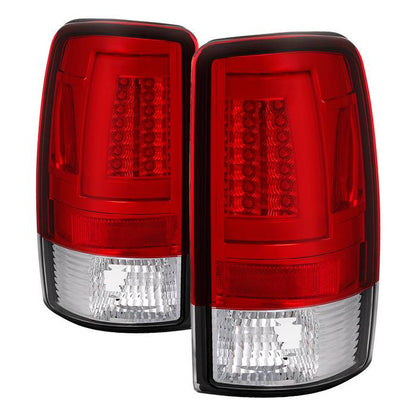 Spyder Suburban 00-06 Tahoe 1500/2500 V2 LED bar tail lights red ALT-YD-CD00V2-LBLED-RC display