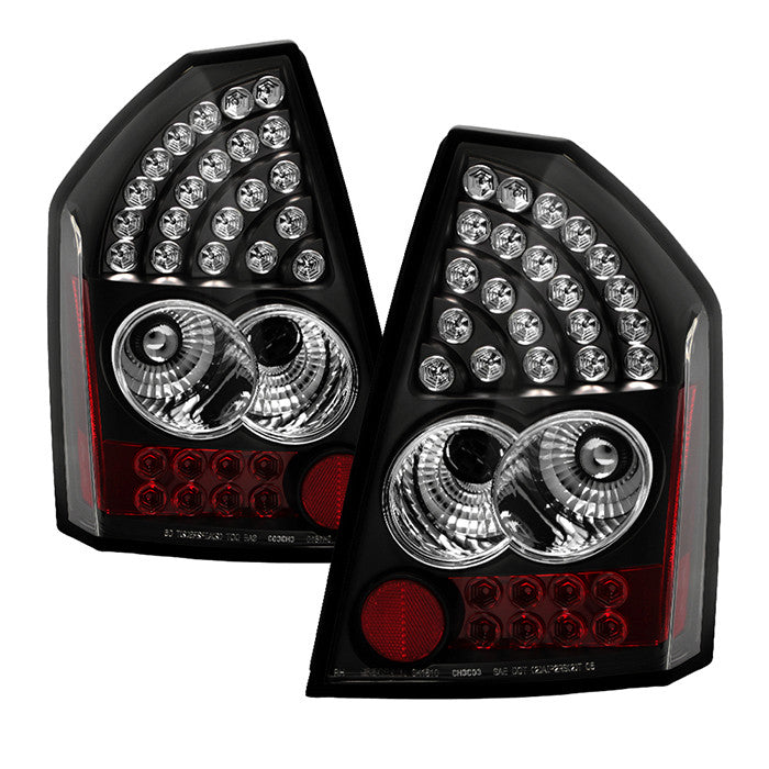 Spyder Chrysler 300 05-07 LED tail lights black