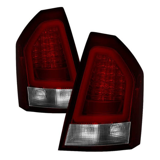 Spyder Chrysler 300 05-07 V2 LED bar tail lights red