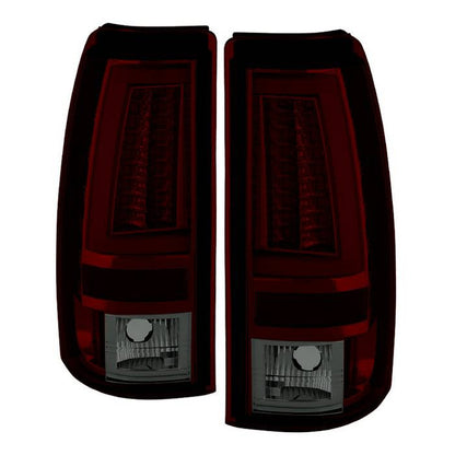 Spyder 03-06 Silverado 1500/2500 or 07 Classic V2 LED tail lights red smoke