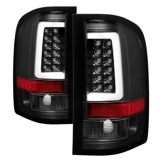 Spyder 07-13 Silverado V3 LED bar tail lights black