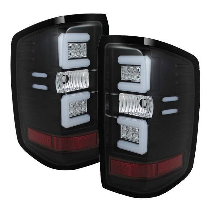 Spyder 15-18 Silverado 1500 2500HD/3500HD LED bar tail lights black