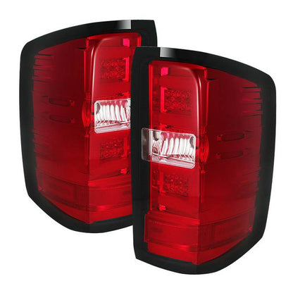 Spyder 15-18 Silverado 1500 2500HD/3500HD LED bar tail lights red