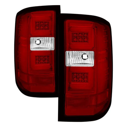 Spyder 16-18 Silverado 1500 2500/3500HD LED bar tail lights red