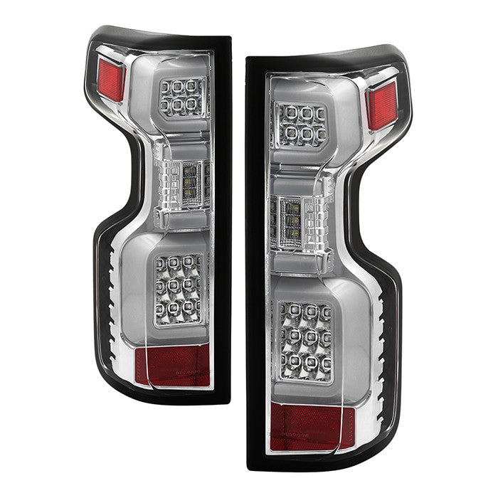 Spyder 19-20 Chevy Silverado LED tail Lights chrome Halogen type