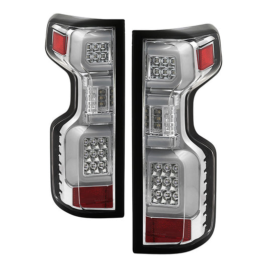 Spyder 19-20 Chevy Silverado LED tail Lights chrome Halogen type