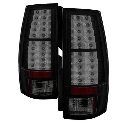 Spyder GMC 07-14 Yukon Denali LED bar tail lights black smoke