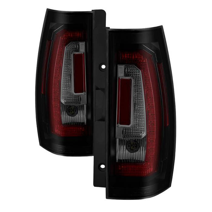 Spyder GMC 07-14 Yukon Denali V2 LED bar tail lights BK smoke