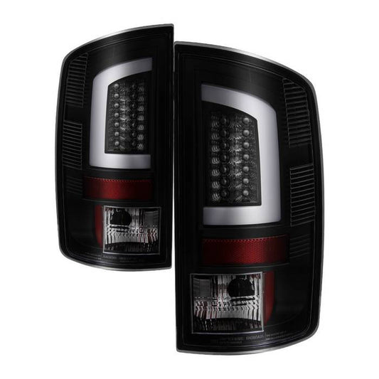 Spyder Dodge 03-06 Ram 1500 2500 3500 V3 LED bar tail Lights smoke ALT-YD-DRAM02V3-LBLED-BSM