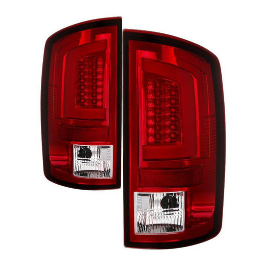 Spyder Dodge 03-06 Ram 1500 2500 3500 V3 LED bar tail Lights red