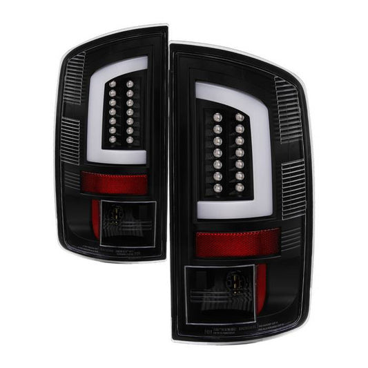 Spyder Dodge 07-08 Ram 1500 2500 3500 V3 LED bar tail lights black