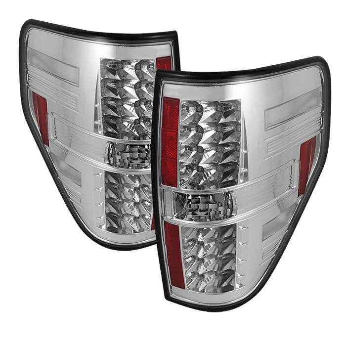 Spyder Ford 09-14 F150 LED tail lights chrome