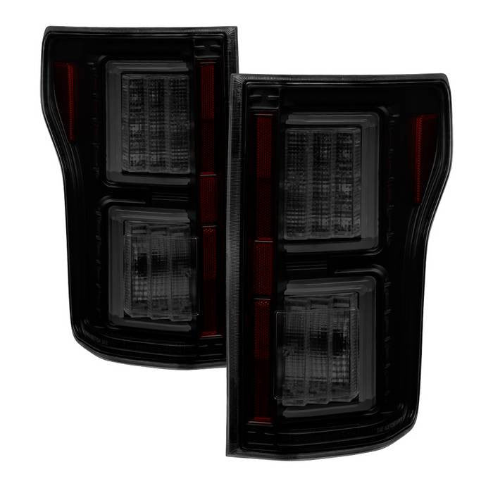 Spyder Ford 15-17 F150 LED bar tail lights smoke -no blind spot