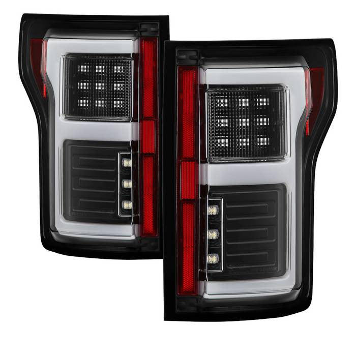 Spyder Ford 15-18 F150 LED bar tail lights black -blind spot only