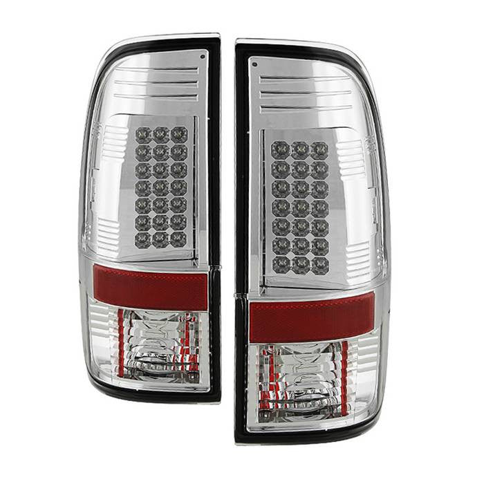 Spyder Super Duty 08-16 F250 F350 F450 LED tail lights chrome