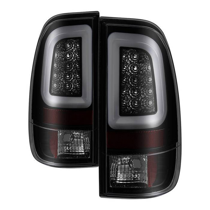 Spyder Super Duty 08-16 F250 F350 F450 V3 LED bar tail lights black smoke