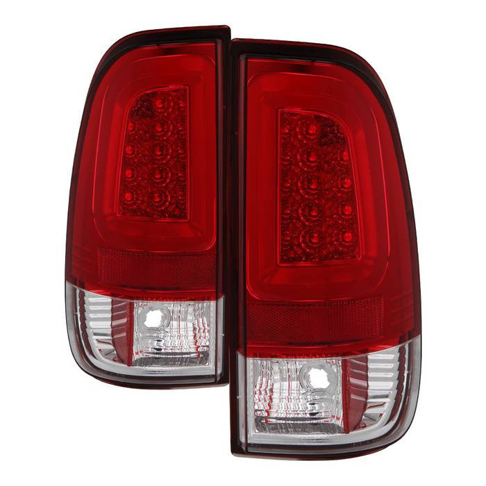 Spyder Super Duty 08-16 F250 F350 F450 V3 LED bar tail lights red