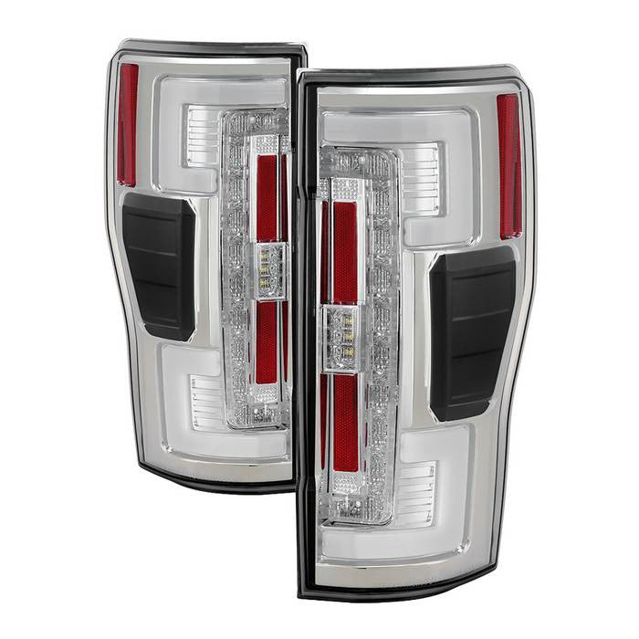 Spyder Ford 17-18 F250 Superduty LED tail lights chrome Blind Spot