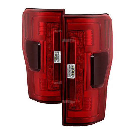 Spyder Ford 17-18 F250 Superduty LED tail lights red Blind Spot ALT-YD-FS17BS-LED-RC display