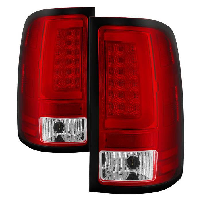 Spyder Sierra 07-13 1500 2500HD 3500HD V2 LED bar tail lights red ALT-YD-GS07V2-LBLED-RC