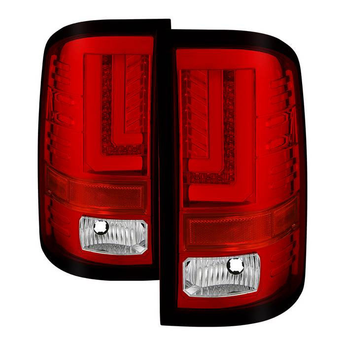 Spyder Sierra 16-18 1500/2500/3500HD LED bar tail lights red