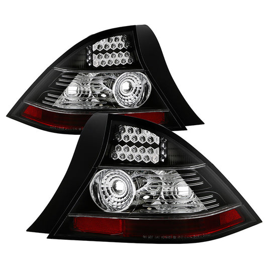 Spyder Honda 04-05 Civic 2DR LED tail lights black