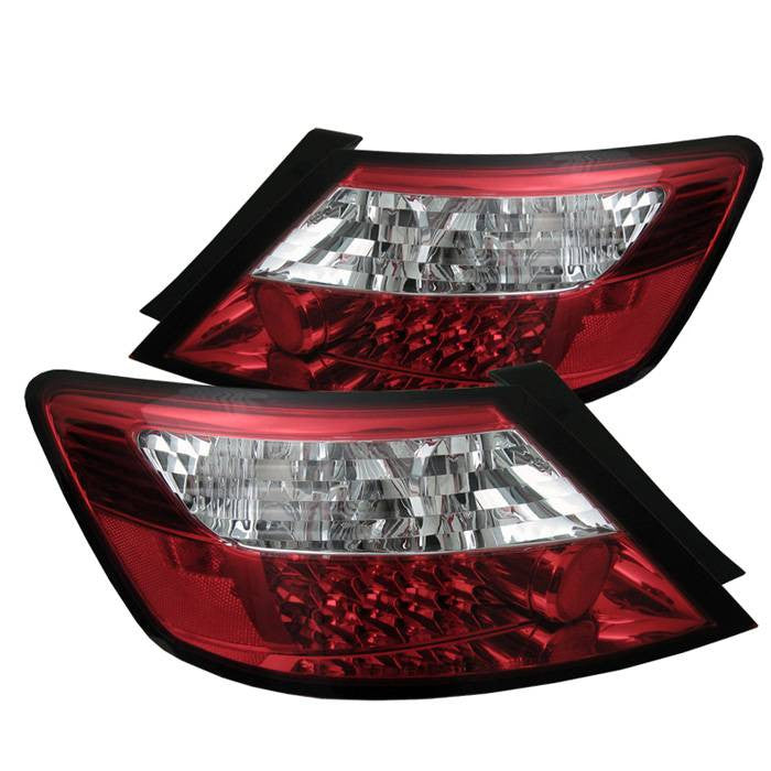 Spyder Honda 06-08 Civic 2DR LED tail lights red