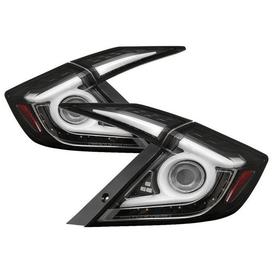 Spyder Honda 16-19 Civic 4DR LED bar tail lights black