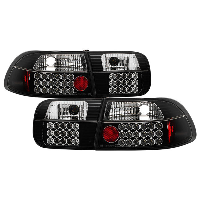 Spyder Honda 92-95 Civic 2/4DR LED tail lights black