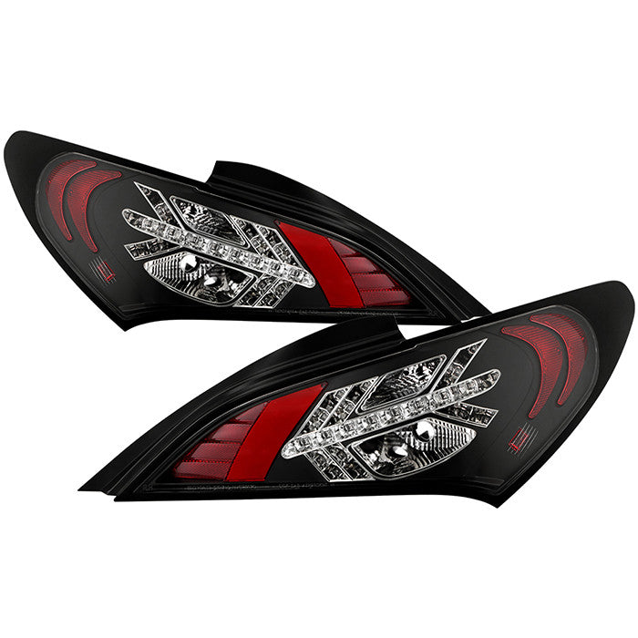 Spyder Hyundai 10-12 Genesis 2DR LED tail lights black