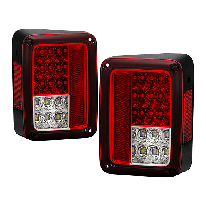 Spyder Jeep 07-18 Wrangler (JK JKU) LED tail lights red