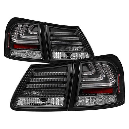 Spyder Lexus 07-11 GS350 LED tail lights black ALT-YD-LGS06-LED-BK display