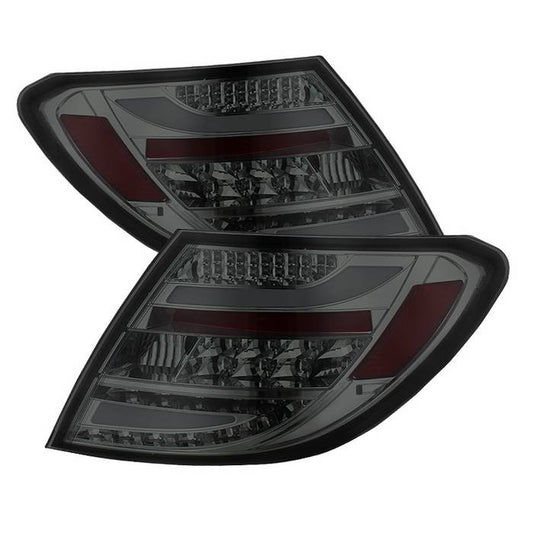 Spyder Benz 08-11 C-Class W204 LED tail lights smoke Incandescent