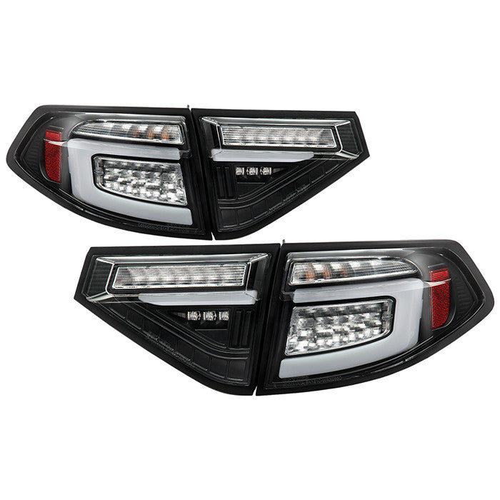 Spyder subaru Impreza 08-14 WRX 5DR LED seq signal tail lights black