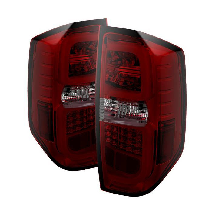 Spyder Toyota 14-19 Tundra LED bar tail lights red smoke