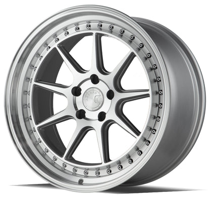 Aodhan DS-X 19in  Silver w/ Machined Face, 5x114.3 bolt pattern, +22 mm offset