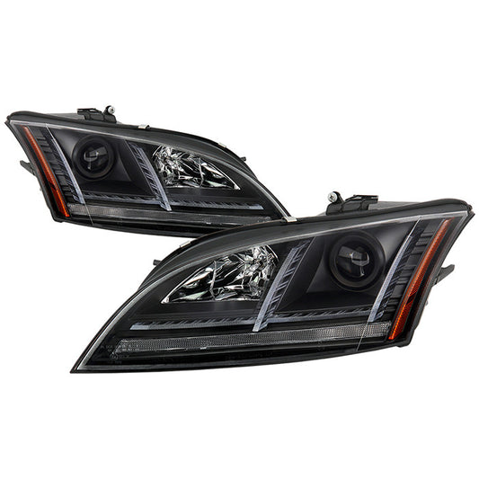 Audi TT 08-11 SEQ Signal Pro Headlights Black OEM AFS Xenon.