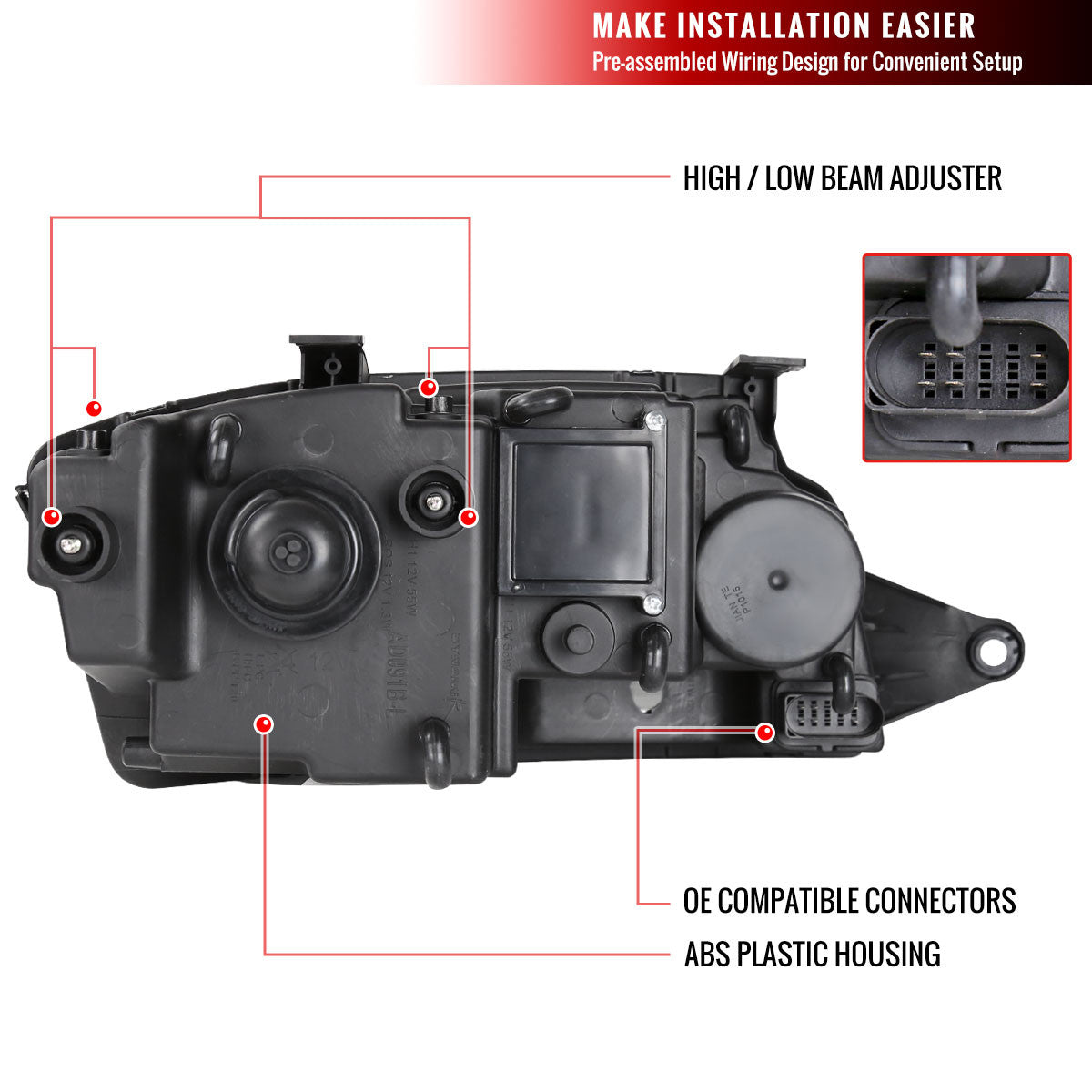 1999-2006 Tt Pro Headlights With Led Light Bar