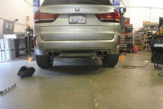 BMW X5M 2016 F85 X6M F16 Blue Tips Axle-Back exhasut