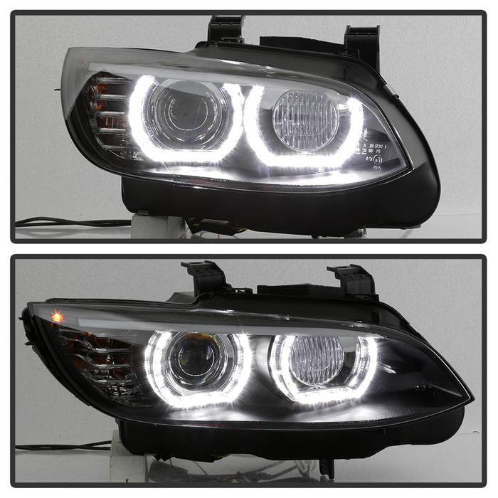 Black D1S Projector Headlights for BMW E92